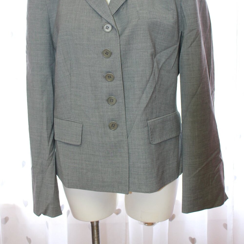 #503 Talbots Grey Dress Jacket Blazer Size 16 - Picture 2 of 9